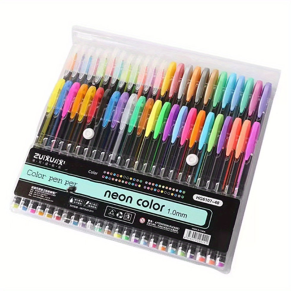 Thumbnail: 8/24/36/48/60/100pcsGelmushta Gel Pens Unique Colors (No Duplicates) Set For Ad
