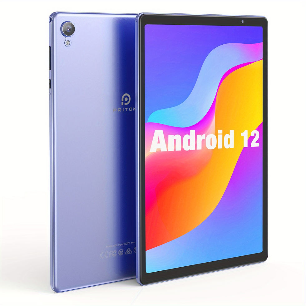 Thumbnail: PRITOM 10-inch Compatible With Android 12 Tablet, 4GB DDR (2GB+2GBExpansion)RAM
