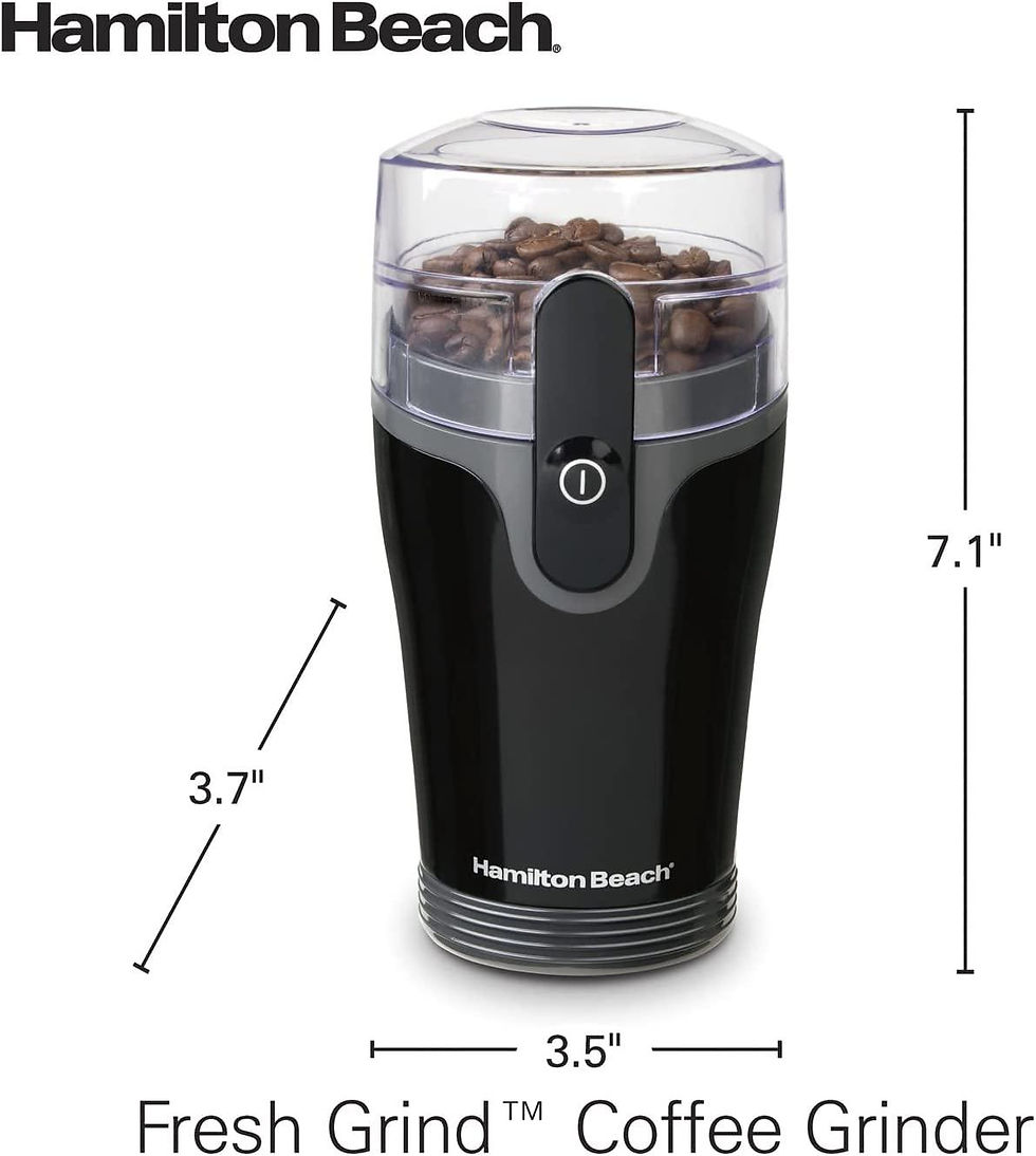 Thumbnail: Hamilton Beach Fresh Grind Electric Coffee Grinder for Beans, Spices and More,