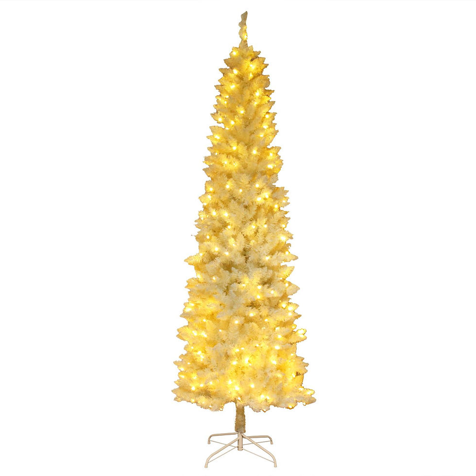 Thumbnail: Pre-lit Artificial Christmas Trees, BTMWAY 7.5 Ft Pencil Slim Christmas Trees w