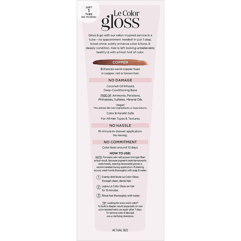 Thumbnail: L鈥橭r茅al Paris Le Color One Step Toning Hair Gloss, Copper, 4 Ounce