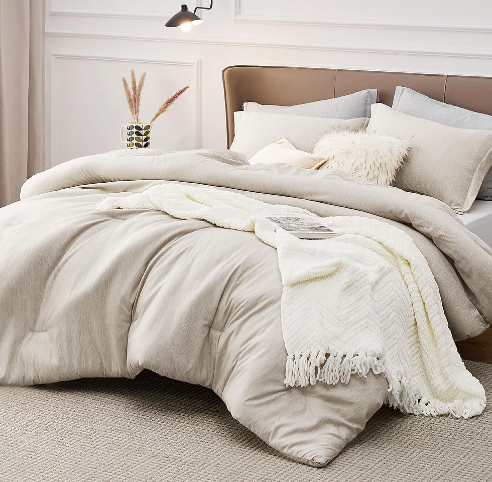 Thumbnail: Bedsure Queen Comforter Set Kids - Beige Queen Size Comforter, Soft Bedding for