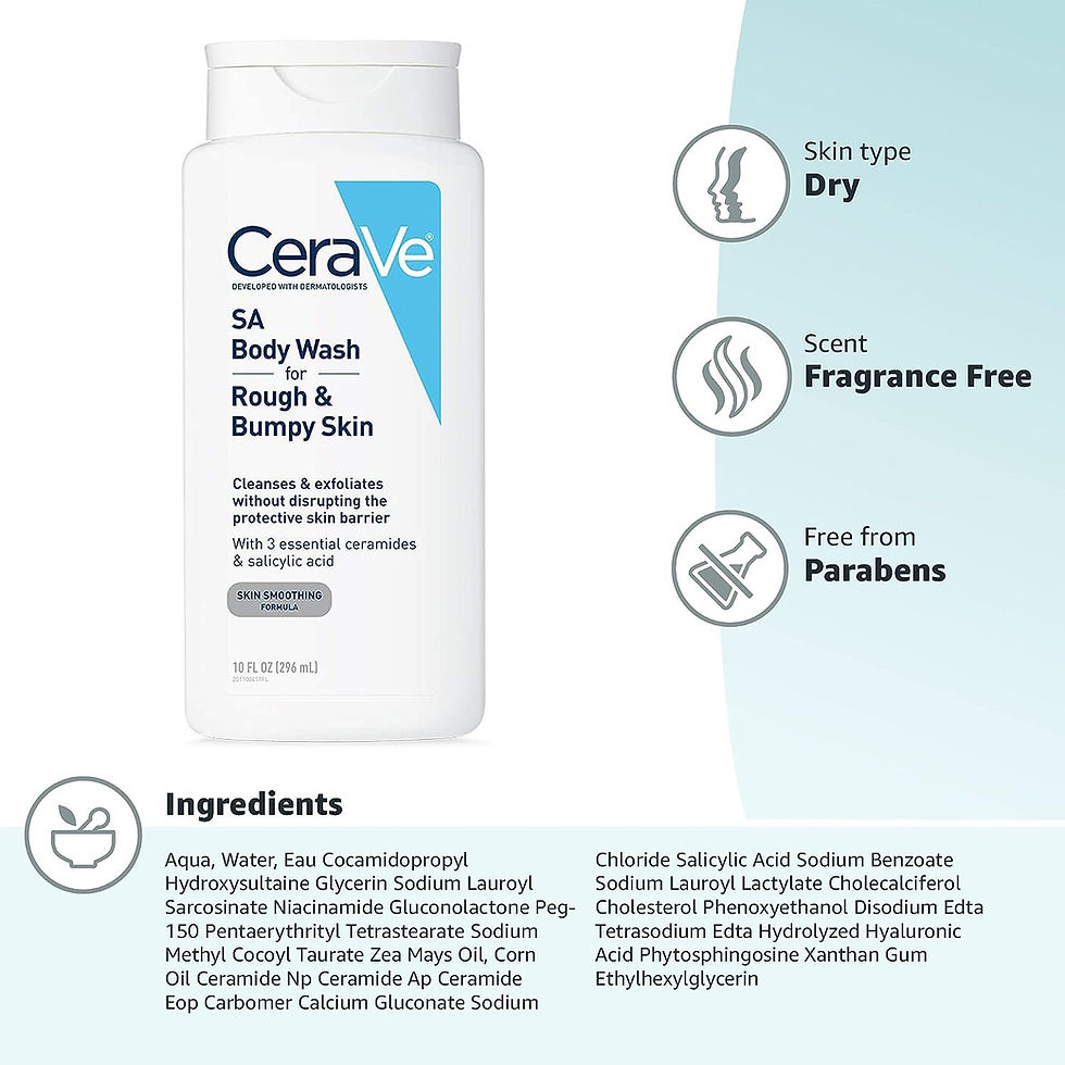 Thumbnail: CeraVe Body Wash with Salicylic Acid | Fragrance Free Body Wash to Exfoliate Ro