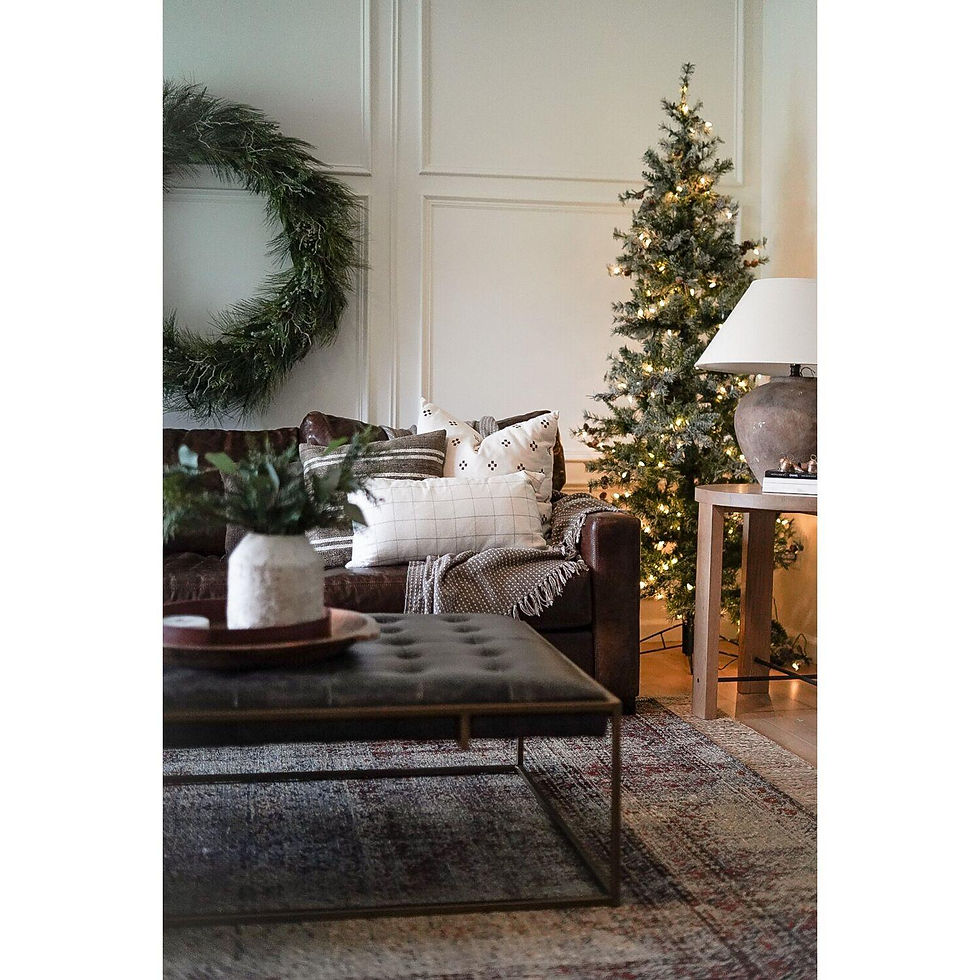Thumbnail: Fraser Hill Farm 7.5-Foot Pre-Lit Buffalo Fir Green Slim Artificial Christmas T
