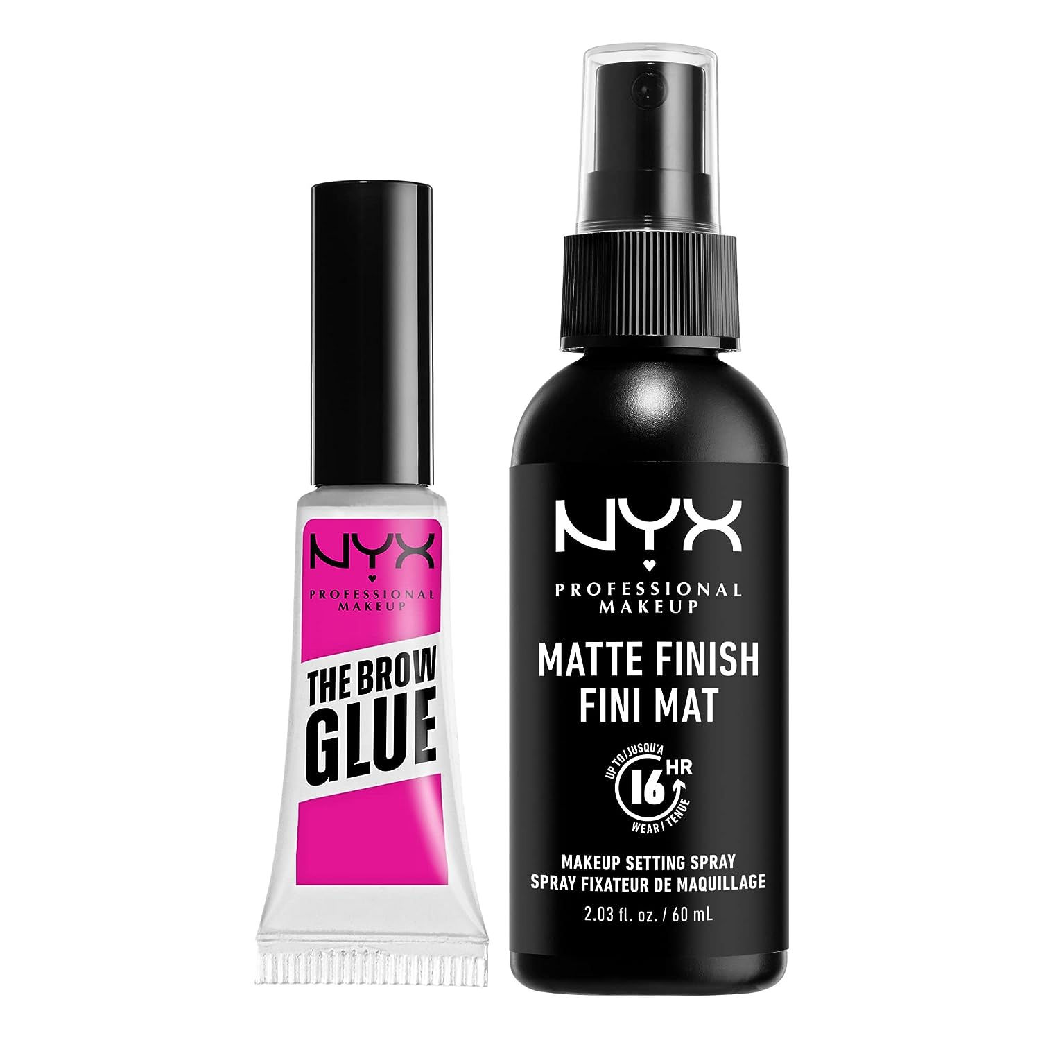 NYX PROFESSIONAL MAKEUP The Brow Glue, Extreme Hold Eyebrow Gel, Clear + Makeup