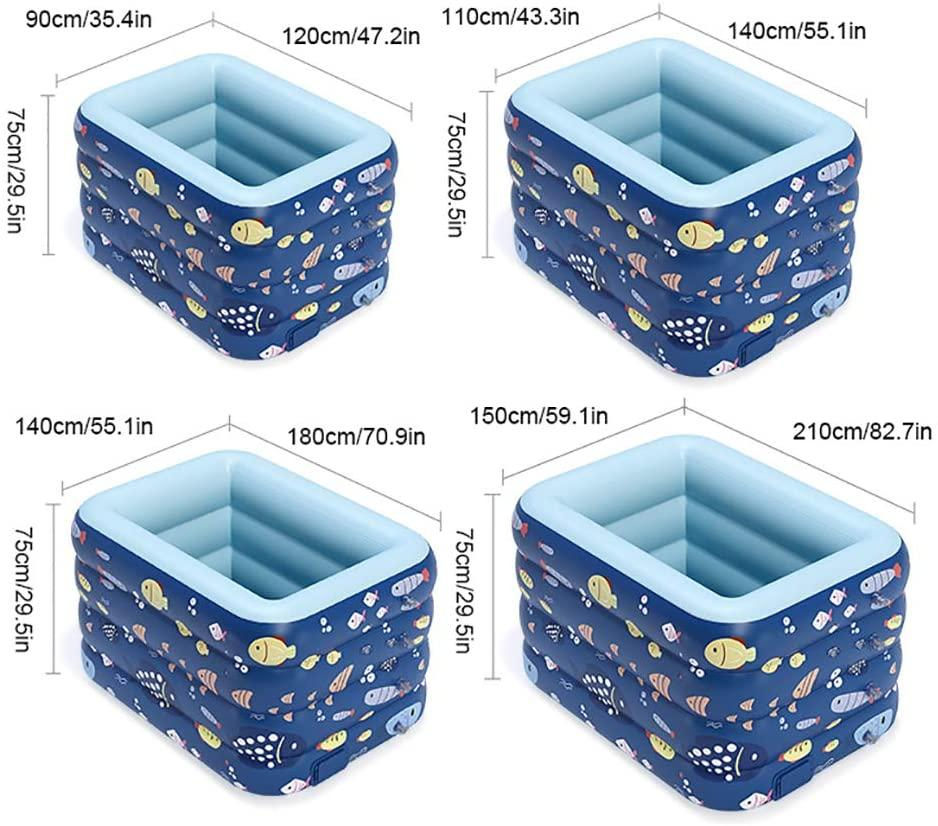 Thumbnail: LTING Paddling Pool for Kids,Wireless Automatic Inflatable Swimming Pool Outdoo