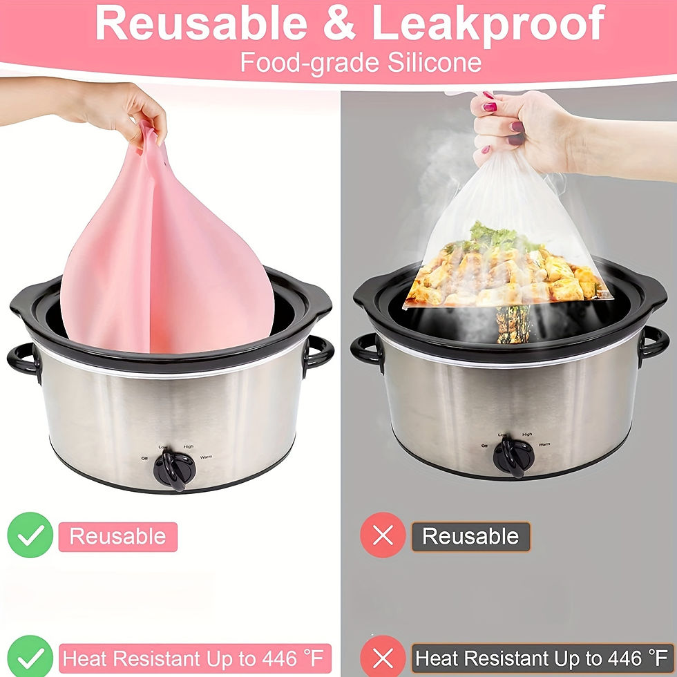 Thumbnail: Silicone Slow Cooker Liners, Reusable CooLiner For 6-8 Quarts Slow Cooker, Leak