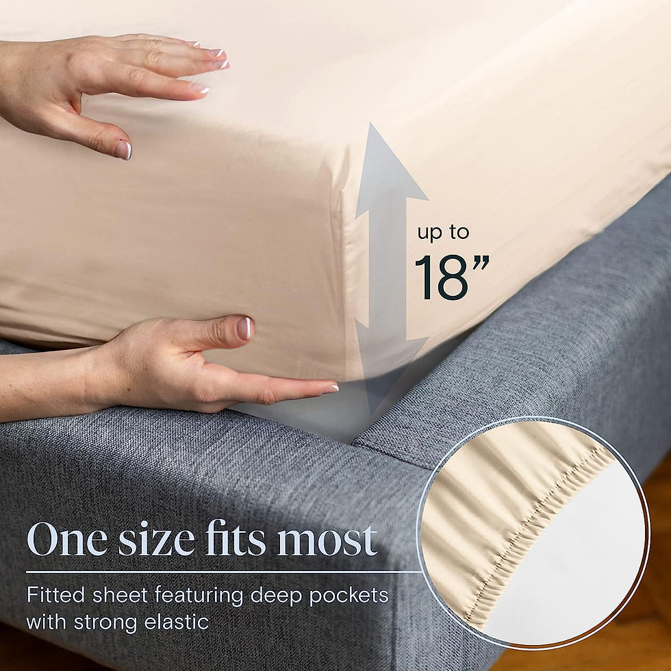 Thumbnail: LuxClub 6 PC Full Size Sheet Set Bamboo Sheets Deep Pockets 18" Eco Friendly Wr
