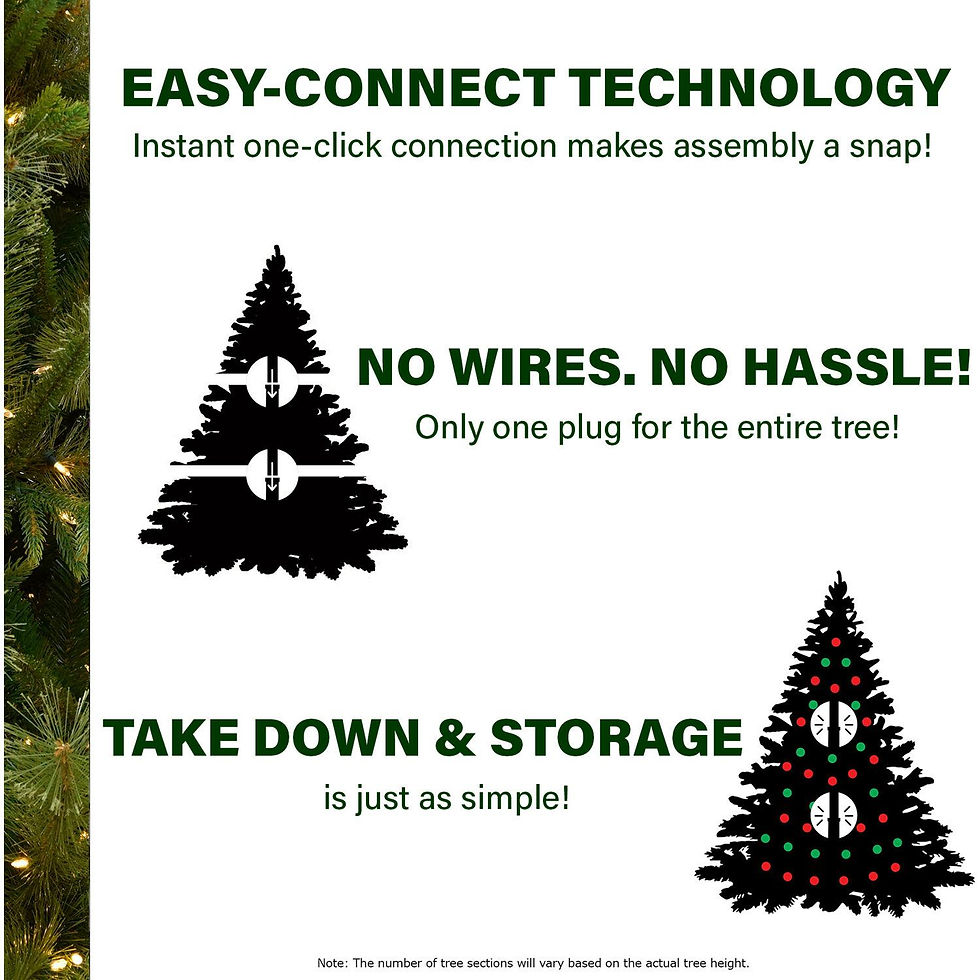Thumbnail: Fraser Hill Farm Clear Prelit LED White Flocked Pine Christmas Tree, 12'