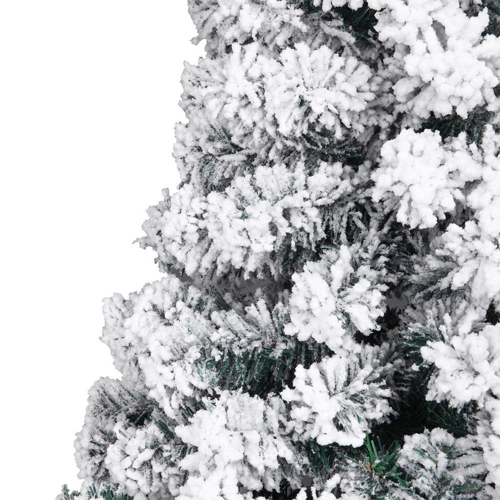 Thumbnail: Zimtown 7ft Flocked Artificial Christmas Tree, Automatic Open Snowy Spruce Unli