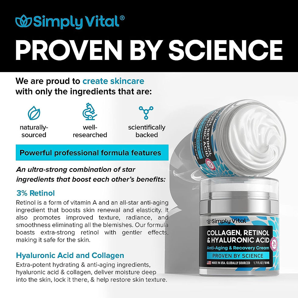 Thumbnail: SimplyVital Face Moisturizer Collagen Cream - Anti Aging Neck and D茅collet茅 -