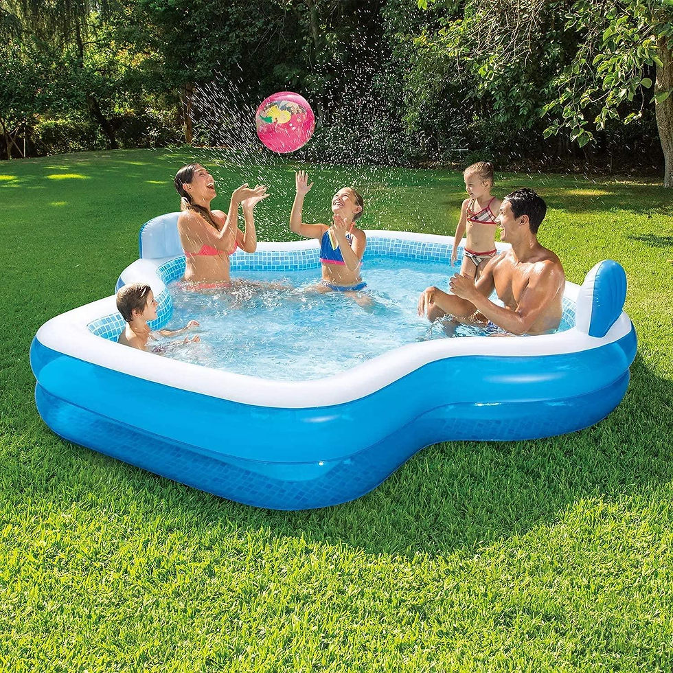 Thumbnail: members mark elegant family pool 10 feet long 2 inflatable seats with backrests
