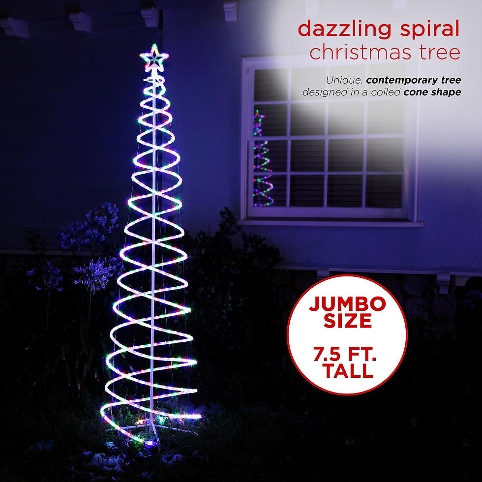 Thumbnail: Alpine Corporation 91" Indoor/Outdoor Spiral Christmas Tree with LED Lights, Wh