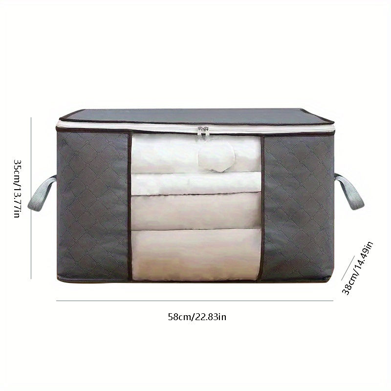 Thumbnail: LarClothes StoraBag, Clothes Organizer With Handle &amp; Clear Window, StoraBin