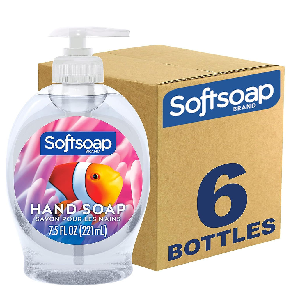 Softsoap Liquid Hand Soap, Aquarium Series - 7.5 Fl Oz (Pack of 6)