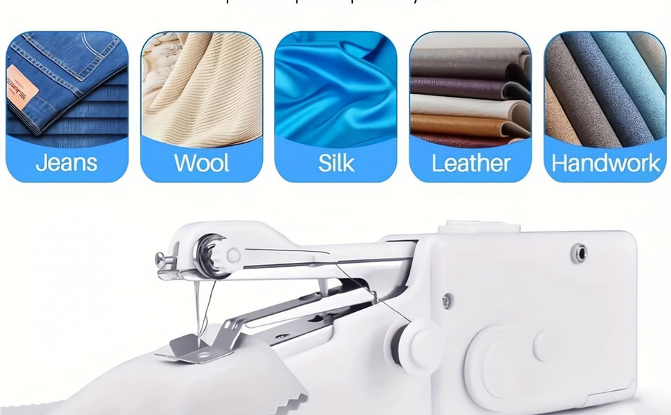Thumbnail: 1pc Handheld Sewing Machine Mini Sewing Machines, Portable Sewing Machine  Hand