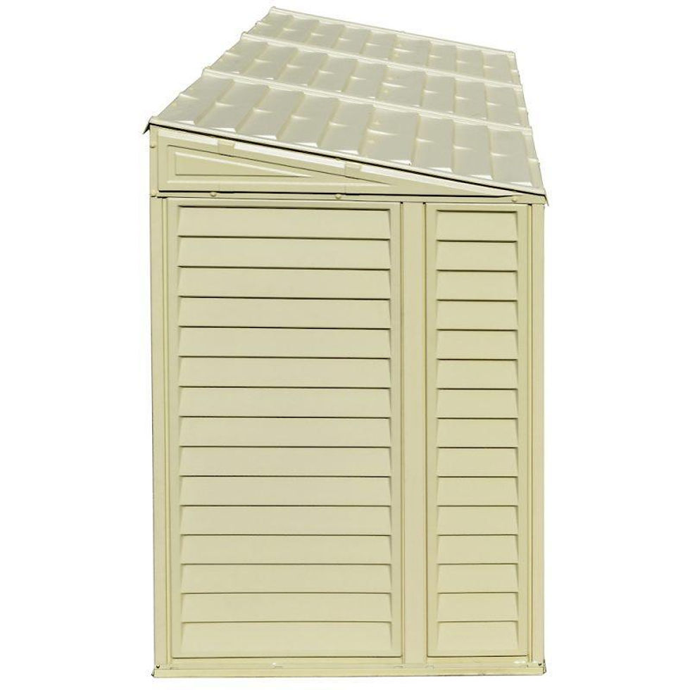 Thumbnail: DuraMax 4’x8′ Stronglasting SideMate Vinyl Shed &amp; Foundation