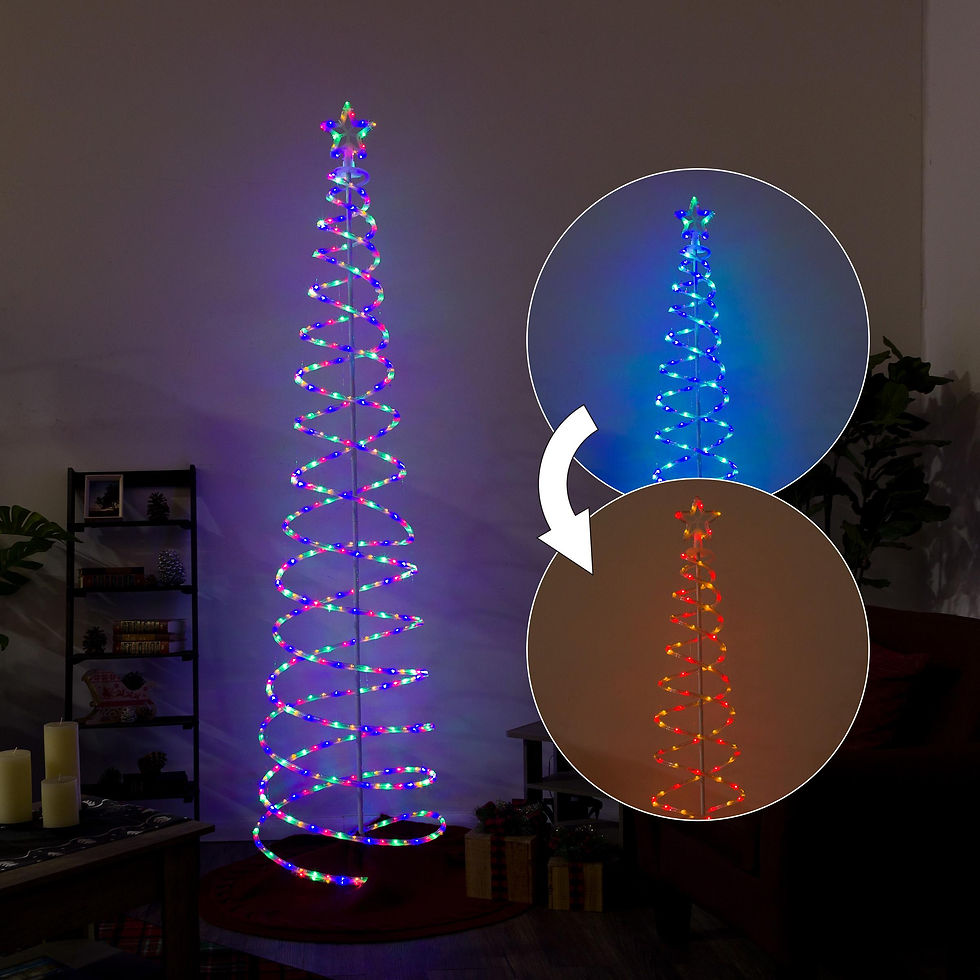Thumbnail: Alpine Corporation 91" Indoor/Outdoor Spiral Christmas Tree with LED Lights, Wh