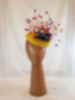Yellow, multi-color fascinator