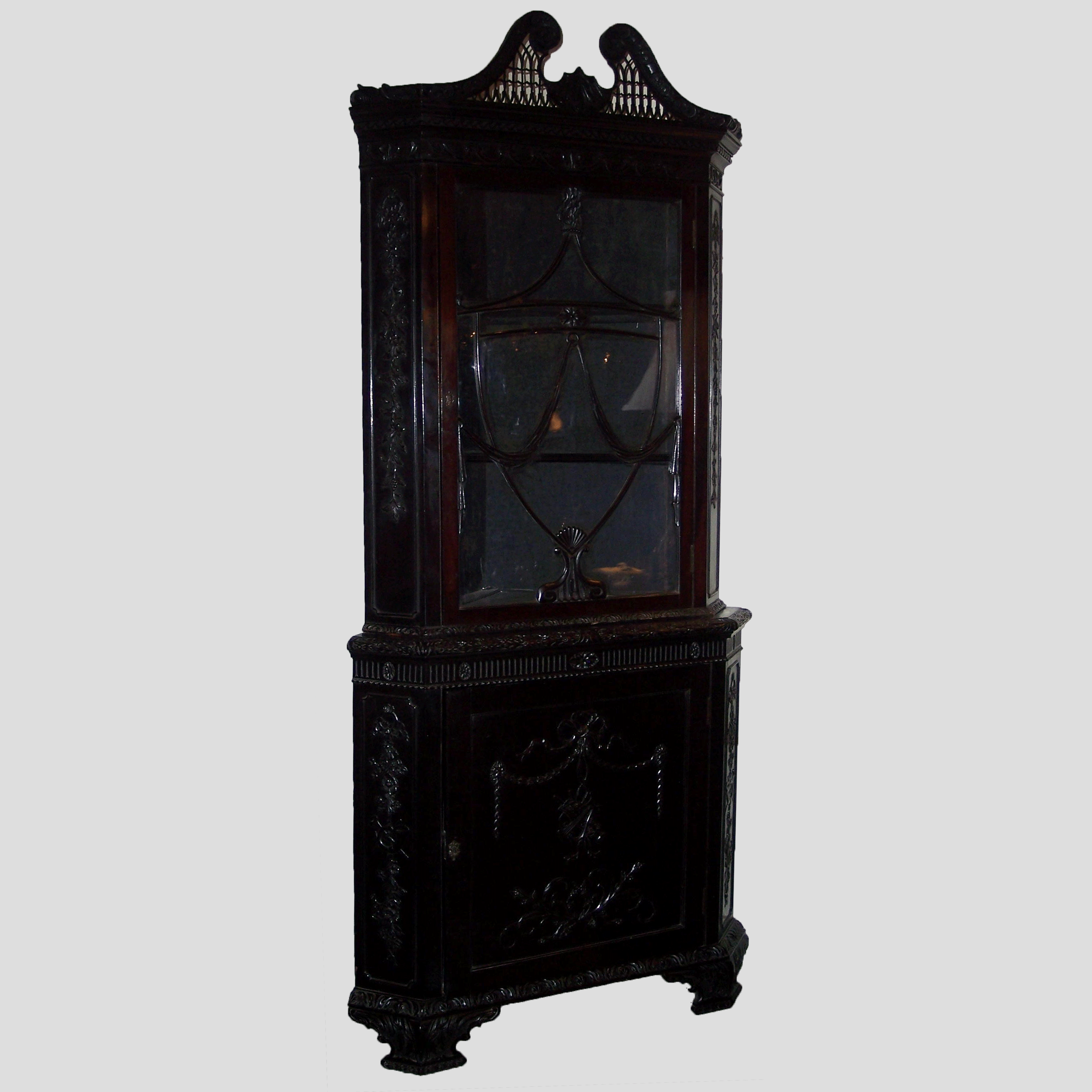 Antique English Chippendale Corner circa 18701880 Keil's
