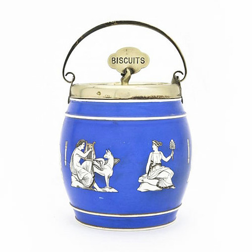 Antique English Biscuit Barrel Porcelain Keil's Antiques