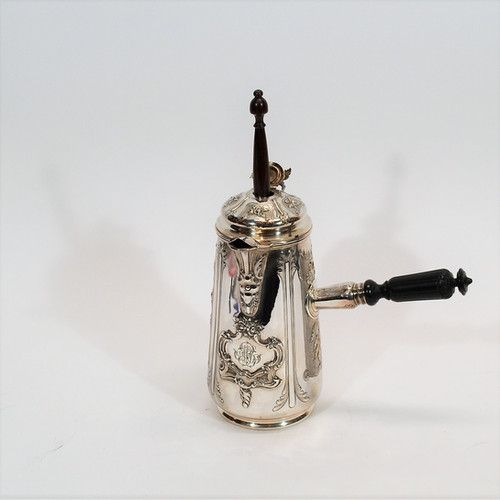 Antique French Silver Chocolate Pot with Muddler Keil's Antiques
