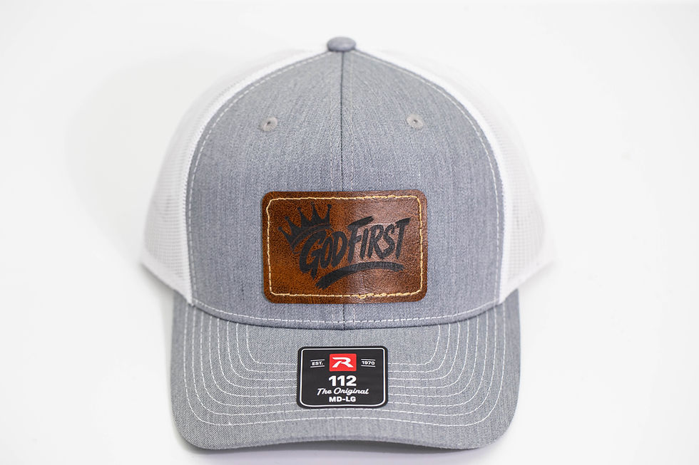 Thumbnail: God First Trucker Hat (Snack-Back)