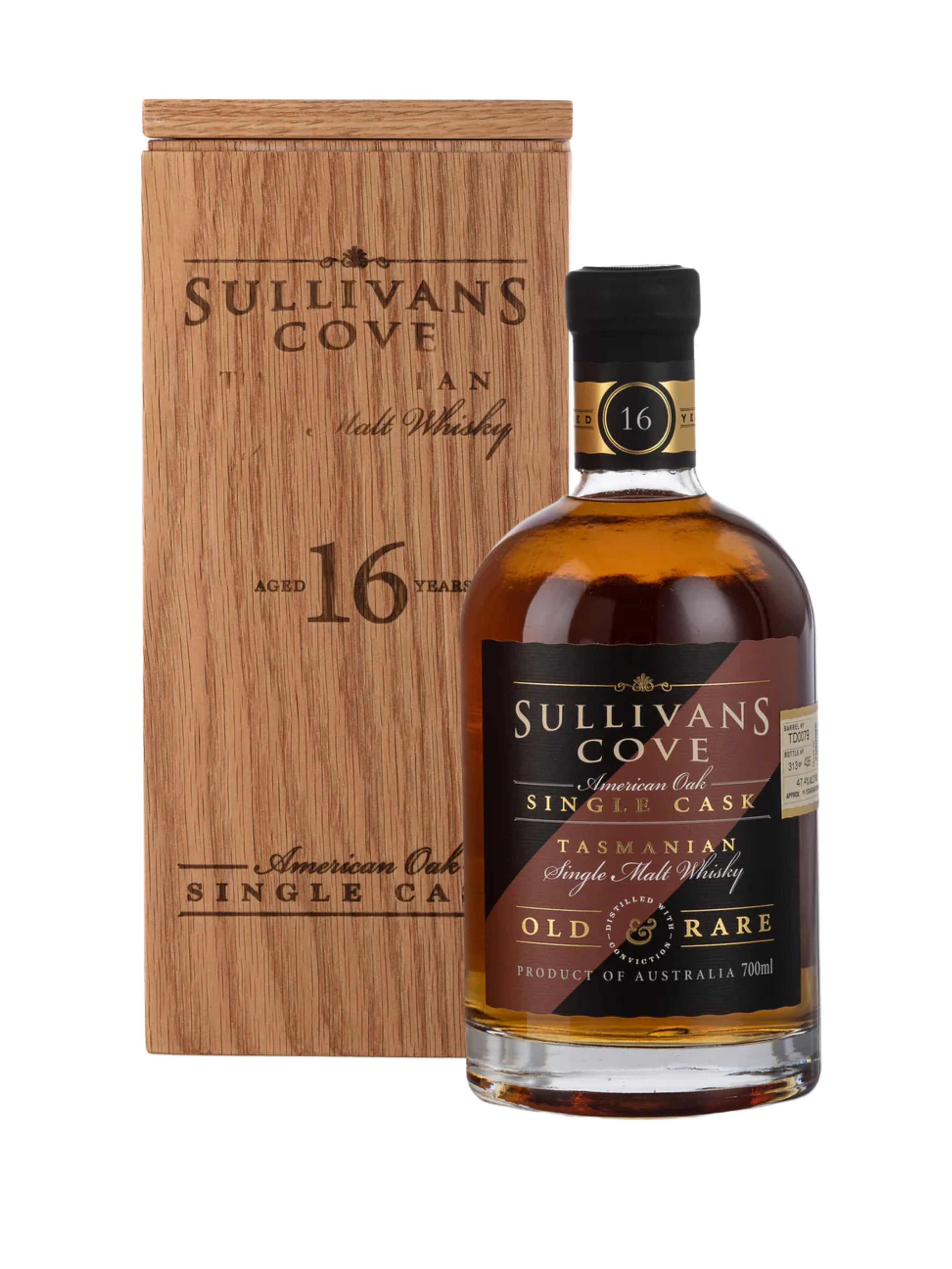 Sullivans Cove American Old Rare Oak Single Cask Single Malt Whisky 700mL 47.4%