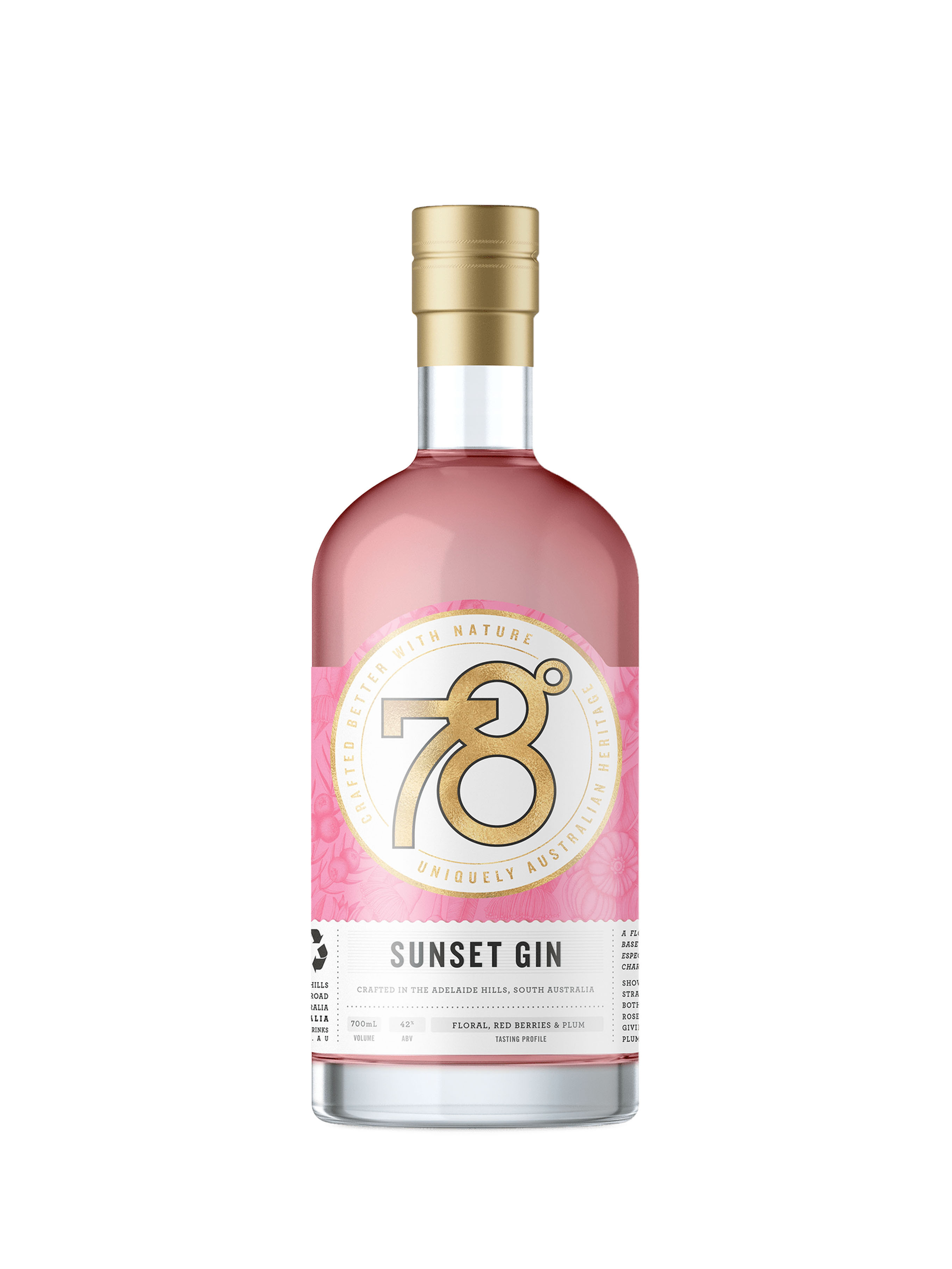 78 Degrees Sunset Gin 700mL 42%