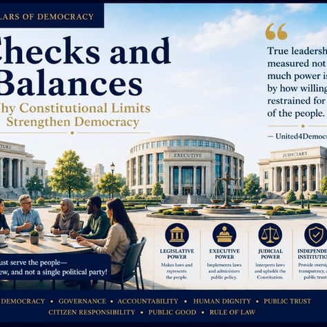 Pillars of Democracy Series––Checks and Balances: Why Constitutional Limits Strengthen Democracy!