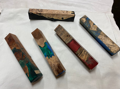 Burl Wood and Resin Pen Blanks
