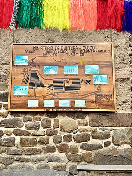 Map of ollantaytambo archeological site in peru