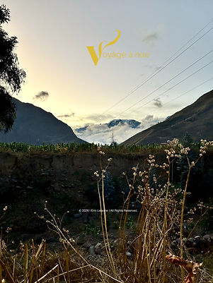 Night view of mountain in ollantaytambo peru