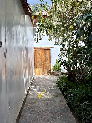Hotel room door in el albergue ollantaytambo in peru