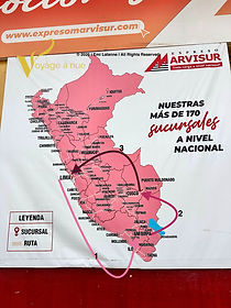 map of woman traveler to peru