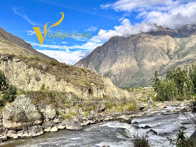River and mountains from Inside the Inca Rail The Voyager machu picchu inca train