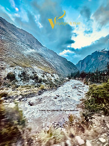 River view from Inca Trail in Cuzco peru