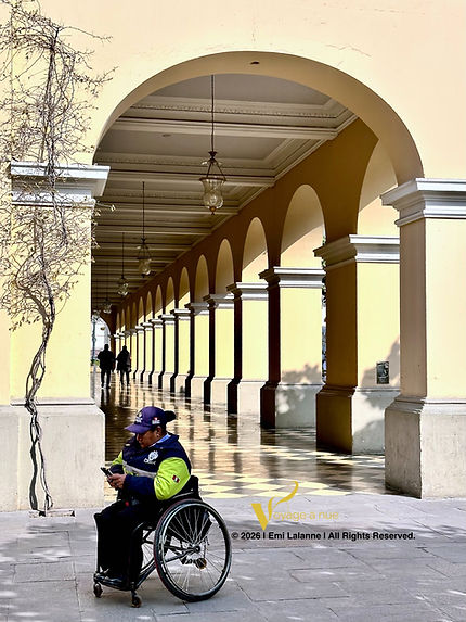 Police officer in wheelchair lima peru