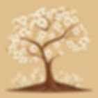 Dogwood tree in the bottom corner, neutral colors, very simple design.jpg
