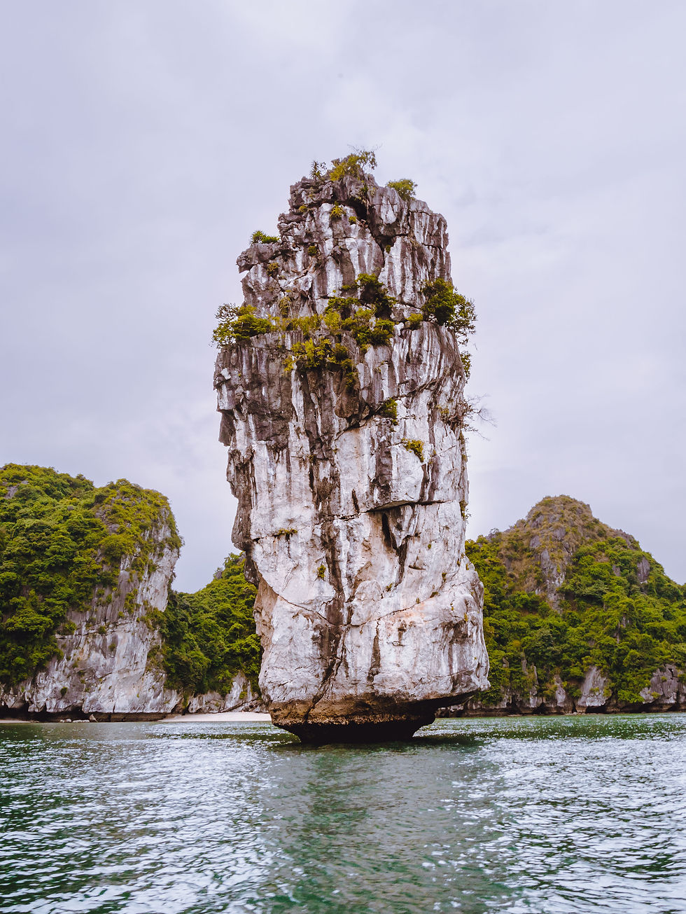 Vietnam, baie de cat ba, baie de Lan Ha, baie d'Halong. Excursion en bateau et jonque privée sur la baie d'Ha Long au Vietnam. Tour du monde et World is Home au Vietnam