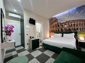 Moderna Camera matrimoniale con letto e divano letto