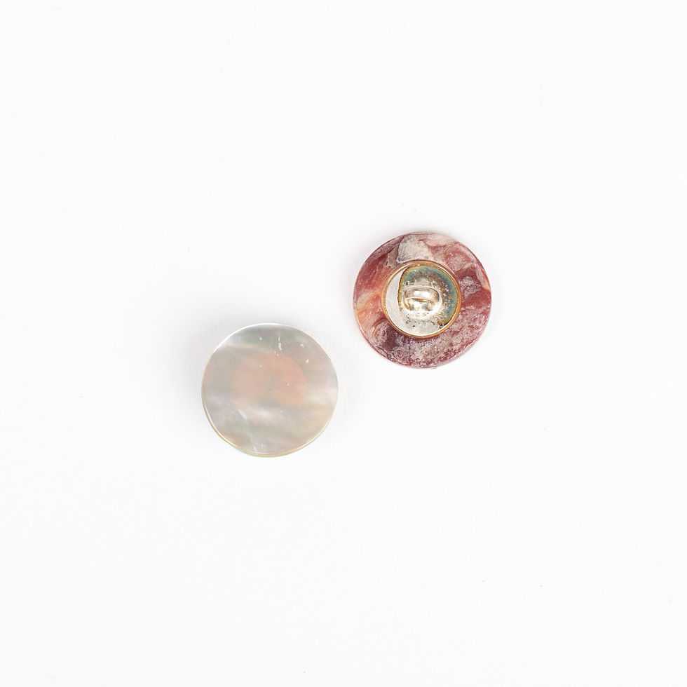 Minijatura: DROPS gumbi sedef s prstenom bijeli 15 mm