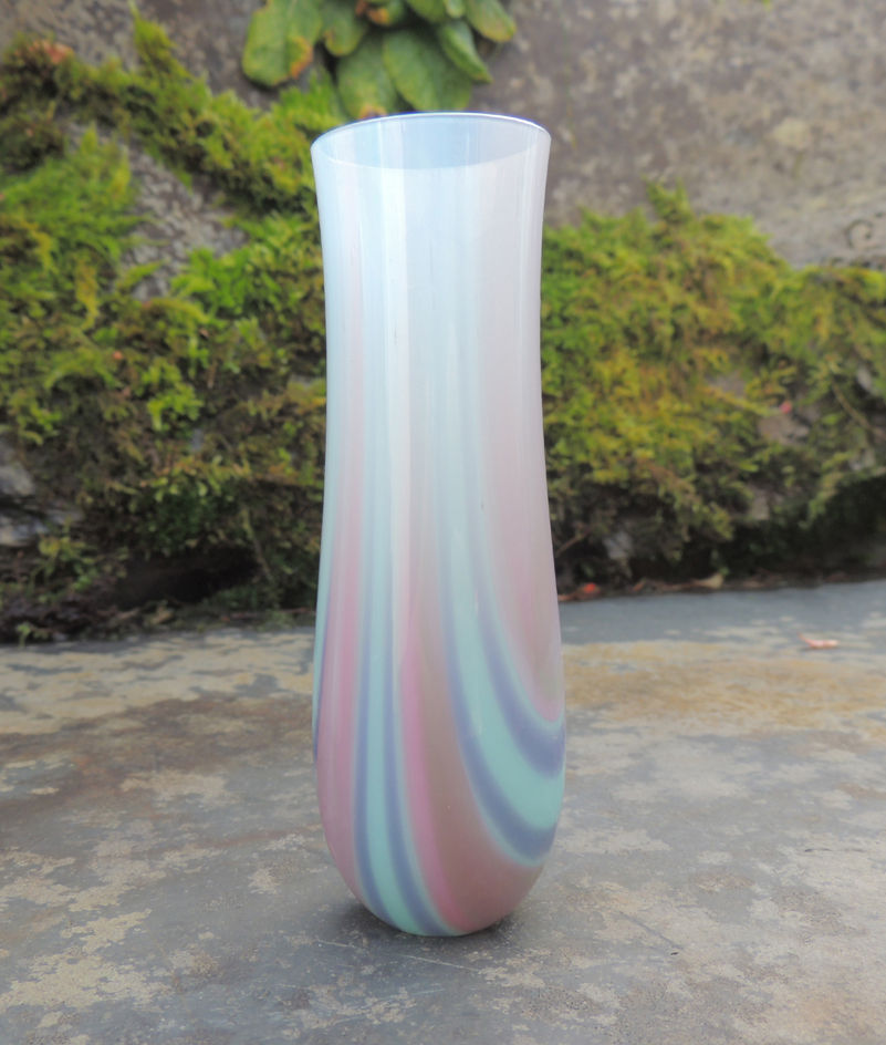Thumbnail: Pink and mint stripe vase