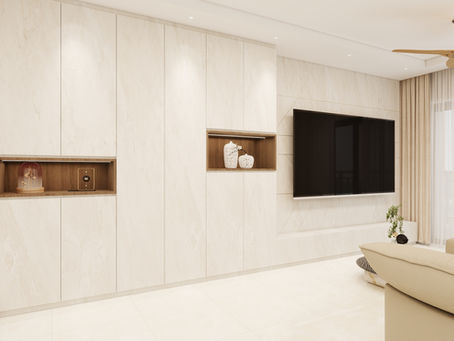 Built-in storage carpentry in small space interior design Singapore bedroom by YIS Living