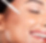 Closeup, woman and pipette with beauty, oil and dermatology with wellness on white studio 