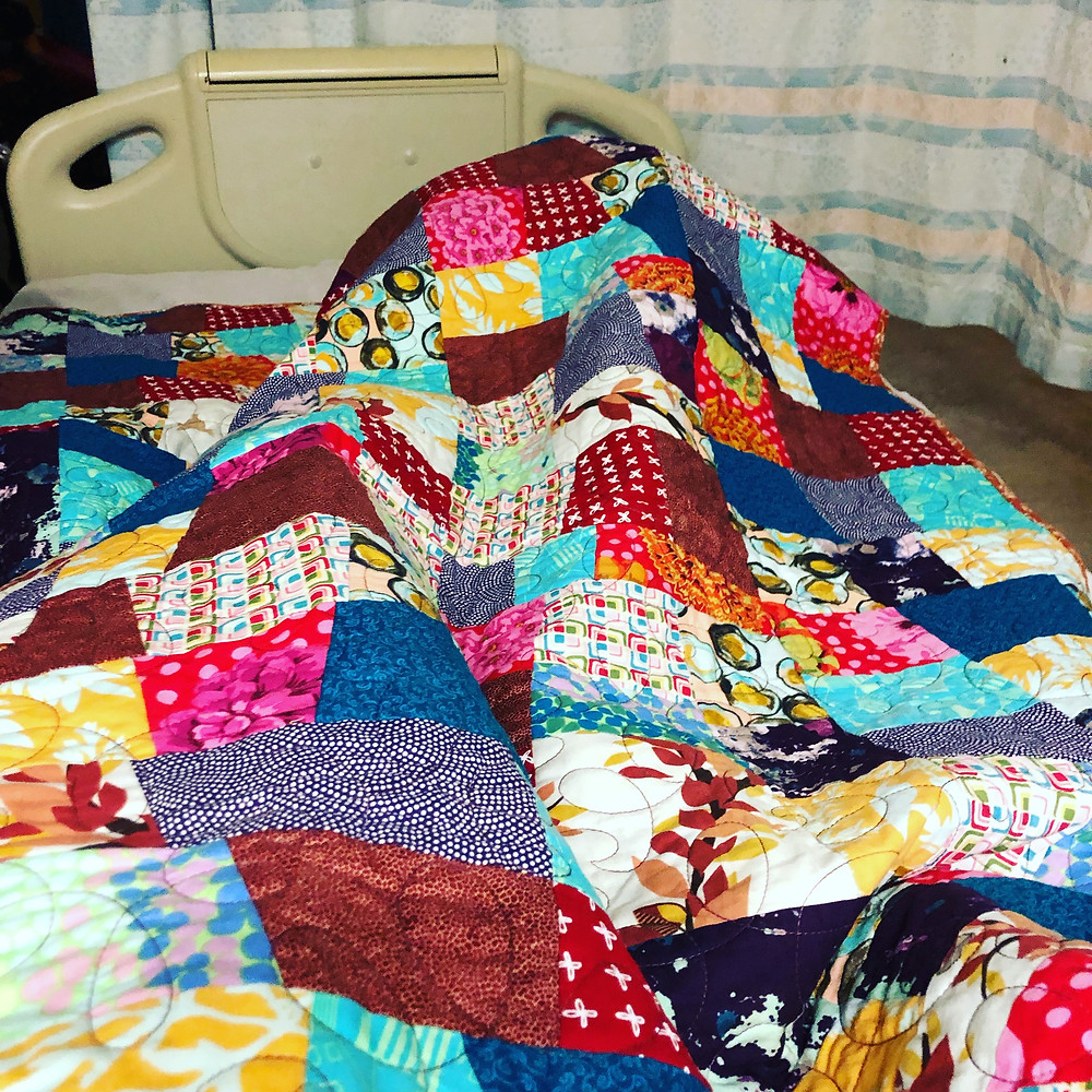 The ugly hospital quilt.