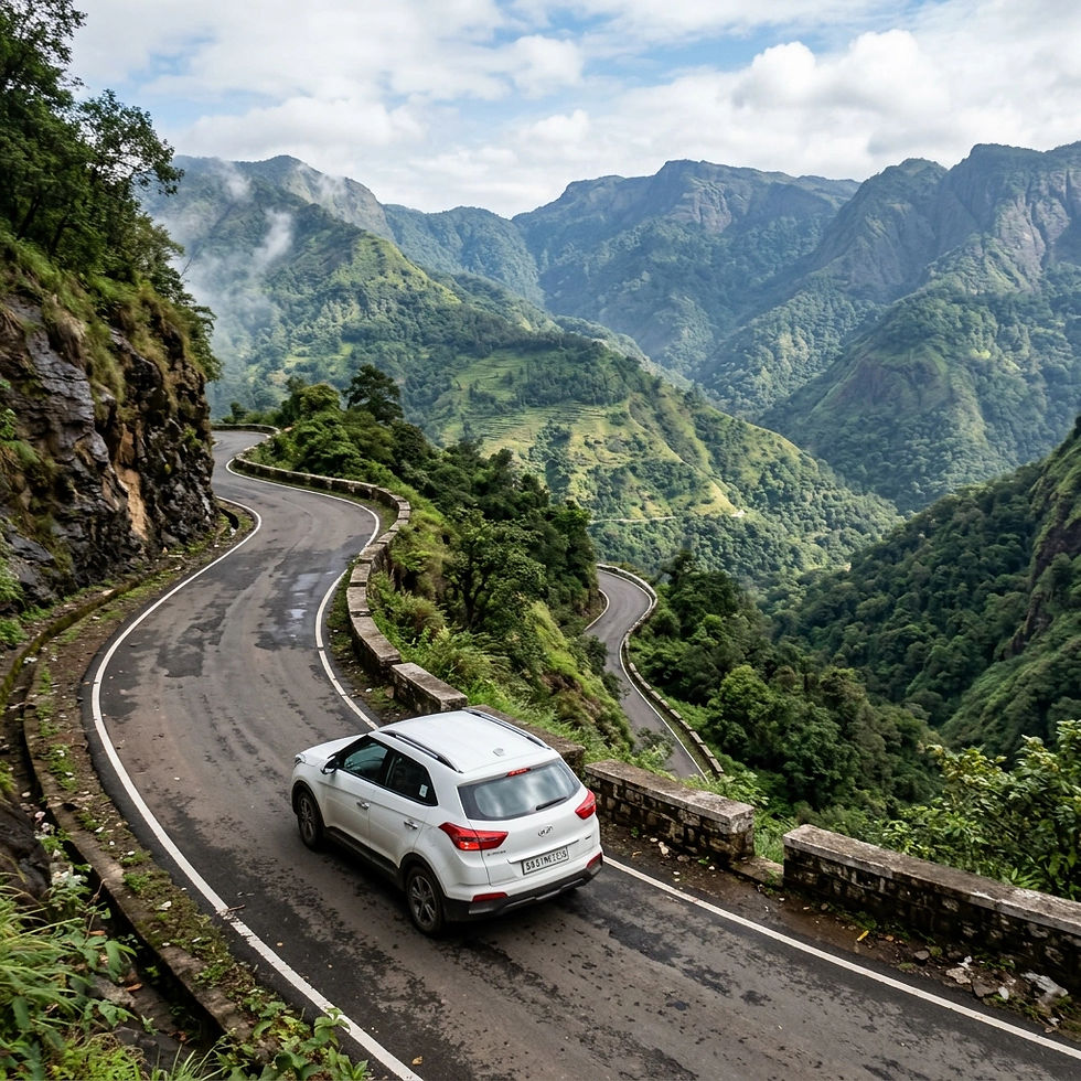 Driving the bor ghat safely on the Mumbai-Pune Highway