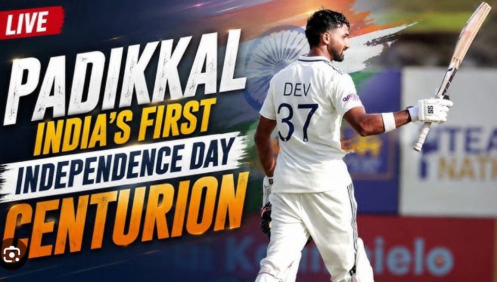 evdutt Padikkal celebrates 167 maiden Test career best India vs Sri Lanka 1st Test Galle August 2026