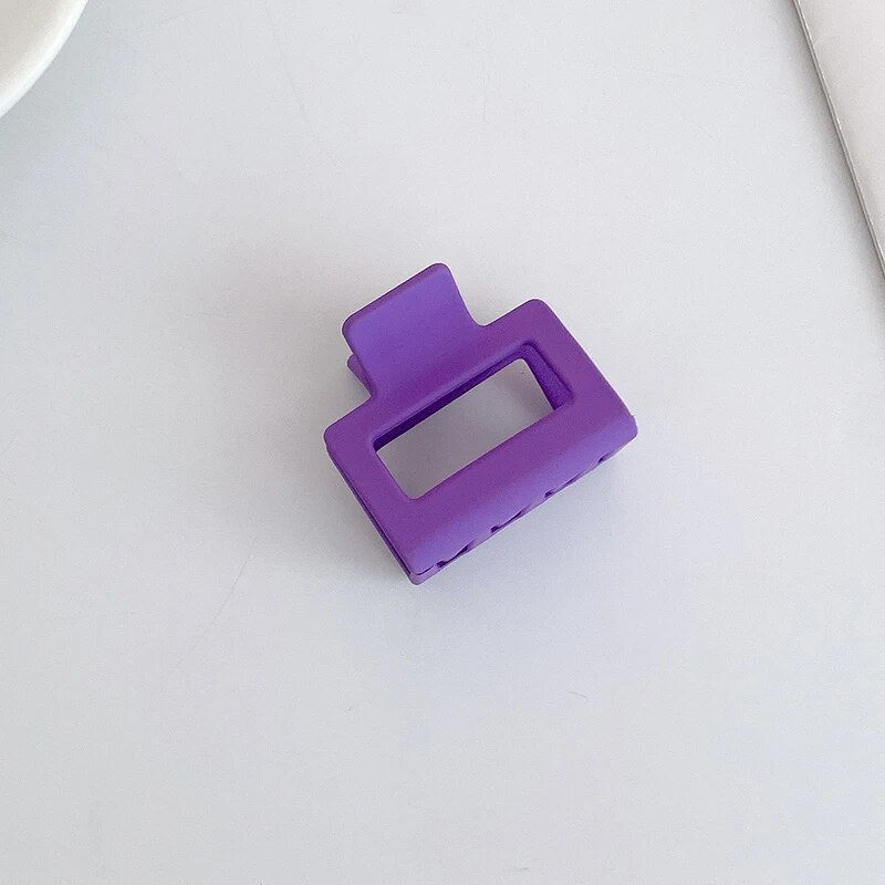 Thumbnail: Macron Color Frosted Small Square Hair Clip 
