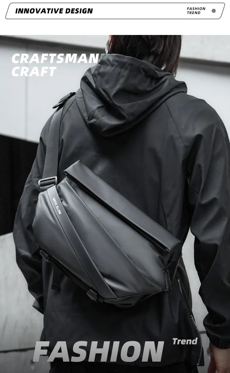 Thumbnail: Premium Black Waterproof Cross-Body Bag